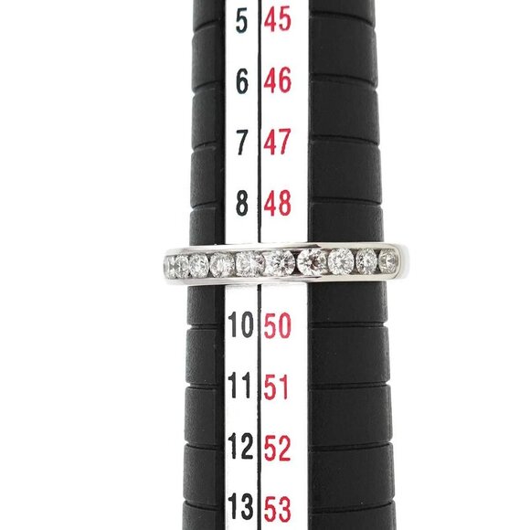 TIFFANY Co. Half Diamond Band Ring Pt Platinum size4.75-5 - Picture 2 of 16